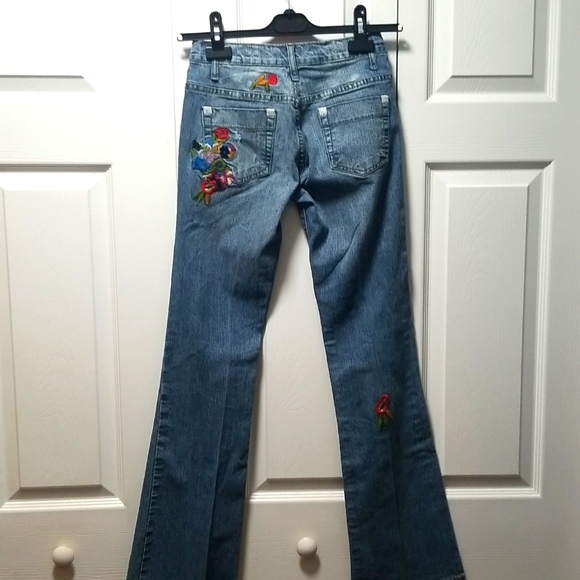 Vanilla Star Platinum Enbroided Jean's Size 1 - Picture 4 of 10